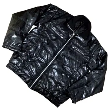 Y2K 그런지 다운 자켓 블랙 LL 빅 실루엣 헤이세이 갸루