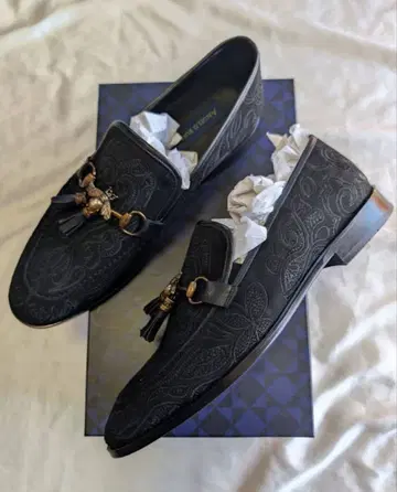 미사용 새상품 angelo ruffo 태슬 자수 신발