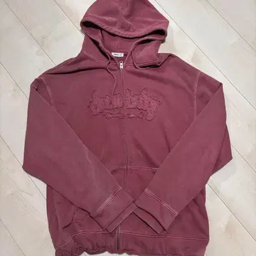 sedagcle 버건디 집업 후드티