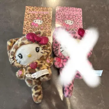 산리오 갸루 고양이 헬로키티 마스코트 홀더 브라운