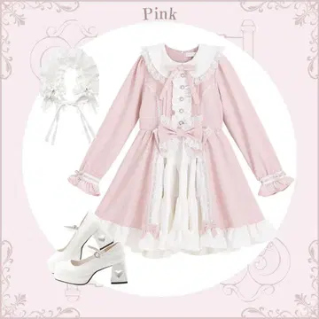 DearMyLoveWhip 프린세스 티어드 사다리 레이스 프릴 원피스