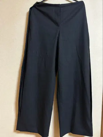 ZARA 블랙 스트라이프 와이드 팬츠 EUR 36