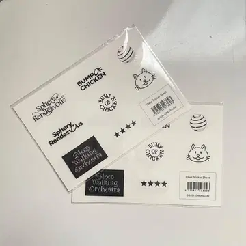 BUMP OF CHICKEN 클리어 스티커 시트 2매