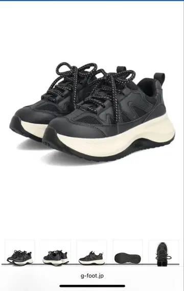 힐 미 여성용 볼륨 밑창 스니커즈 통굽 블랙