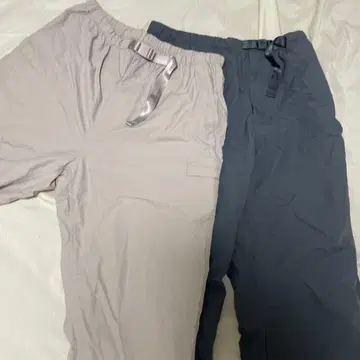 2가지 색상 세트 나일론 팬츠 나일론 바지 무인양품 화이트 카키 L