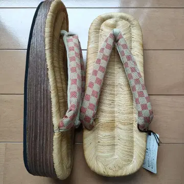 [ 미사용 ] 다다미 표 오동나무 일본 나막신 보트형