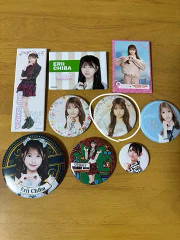 치바 에리 캔뱃지 9개 세트