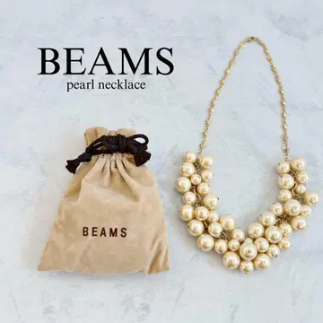 BEAMS 빔즈 펄 모티브 목걸이 펄 목걸이 스타 별