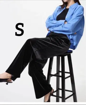 유니클로 소프트 벨로아 이지 팬츠 S