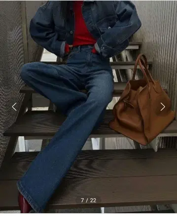 Ameri 하이웨스트 루즈 데님 하이웨스트 데님