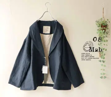 새상품 할인 08Mab 네이비 숄카라 린넨 루즈핏 자켓