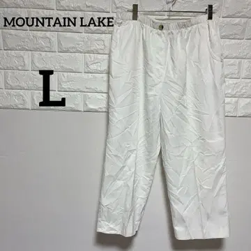 [ MOUNTAIN LAKE ] 화이트 캐주얼 팬츠 L 크롭 기장