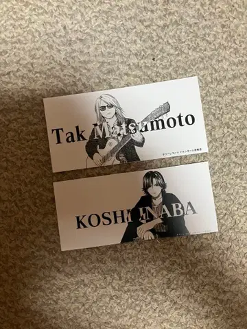 이나바 코시 마츠모토 타카히로 각 1장 총 2장 책갈피 B'z