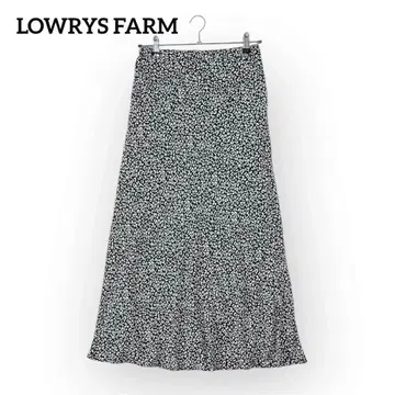 새상품급 로리즈팜 A라인 레오파드 무늬 롱 스커트 [ F ] 블랙