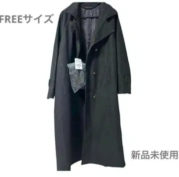 CHILLE 블랙 롱 코트 FREE 사이즈