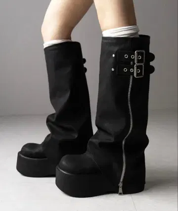 커버 부츠 블랙