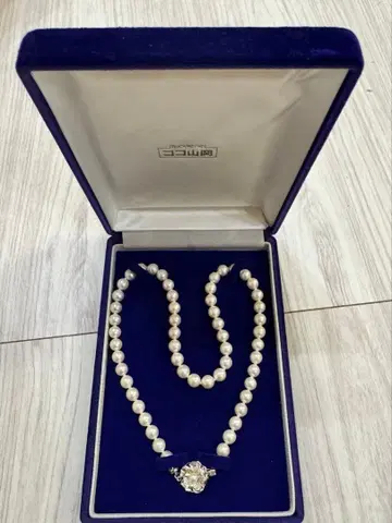 진주 목걸이 실버 클로징 코코야마오카