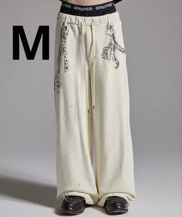 GRANCY 큐빅 디자인 레이어드 스웨트 팬츠