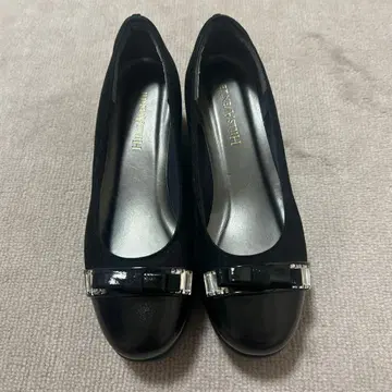 힐스에비뉴 블랙 웨지솔 신발 리본 포함 22cm 새상품급