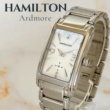 [ 작동품 ] HAMILTON 아드모어 4P 다이아 쉘 다이얼 여성용