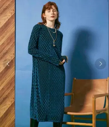 MAISON SPECIAL 벨로아 체크 원피스