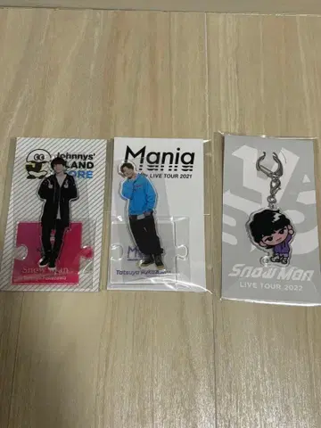 Snow Man 후카사와 타츠야 아크릴 스탠드 아크릴 키링 3종 세트