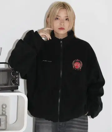 MSG 나일론 자켓 플리스 블랙 와인 레드 리버서블 드로 코드