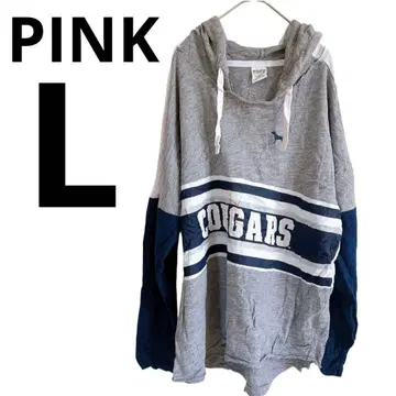 한정 판매 PINK COUGARS [ L ] 후드티 그레이/네이비