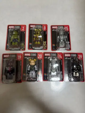 마블 스튜디오 베어브릭 7체 세트