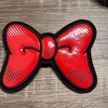 디즈니 빨간색 리본형 헤어 액세서리