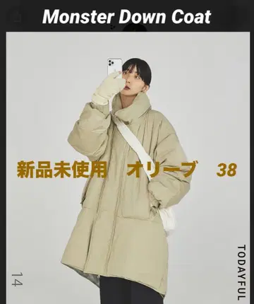TODAYFUL 투데이풀 몬스터 다운 코트 올리브 38