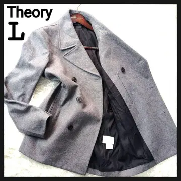 [ 새상품급 ] 띠어리 울 피코트 빅 사이즈 L 그레이 더블 브레스트