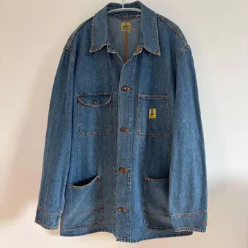 [ 초레어 ] 랭글러 재팬기 데님 커버올 블루벨 90s M
