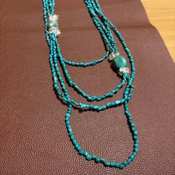 이맥 터콰이즈 4연 목걸이