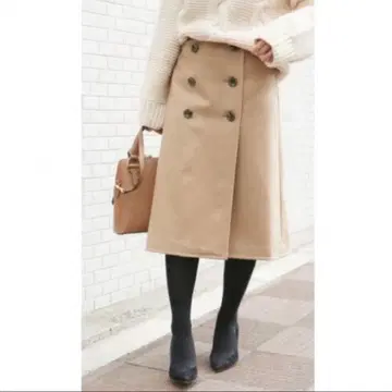 Spick&Span 랩 트라페즈 스커트