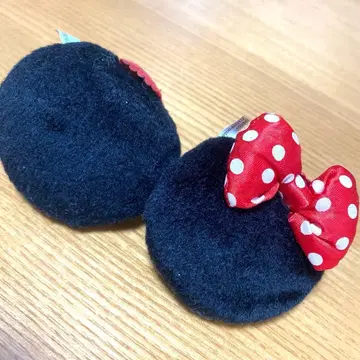 미니 헤어핀 빨간색 도트