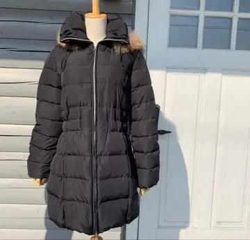 다운 코트 a라인 블랙