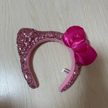 키티풍 머리띠 핑크