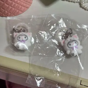 [ 2세트 ] 산리오 포근포근 스노우 메지루시 액세서리 쿠로미