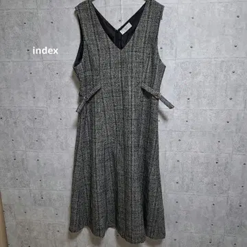 인덱스 원피스 체크 사이즈 L