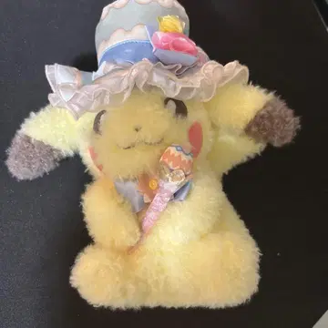 피카츄 봉제 인형 프릴 달린 모자