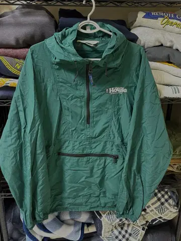 80s llbean 아노락 후드티 기업 로고