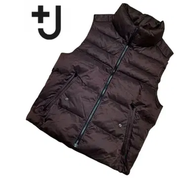 [새상품급] 유니클로+j 질 샌더 다운 베스트 다크 브라운 2way S