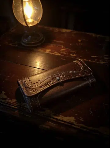 [ 새상품 미사용 ] Felando 천연 가죽 장지갑 다크 브라운