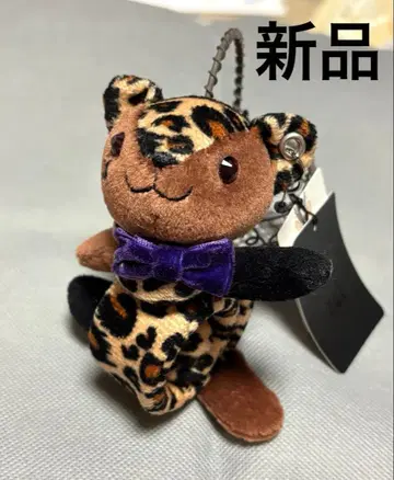 ANNA SUI 레오파드 무늬 곰 그로브 홀더 백참 안나수이