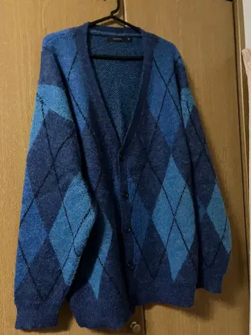 RAGEBLUE 다이아몬드 패턴 가디건 M