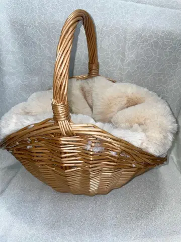 퍼 달린 바구니 가방 천연 소재 바구니 백