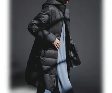 쿠미쿄쿠 다운 코트 차콜 그레이