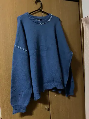 kutir 데미지 가공 오버 사이즈 니트