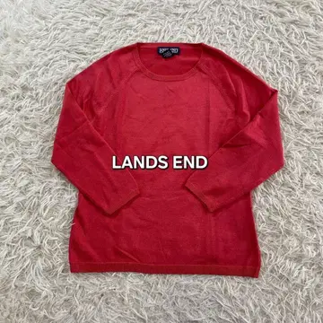 LANDS END 실크 혼방 긴팔 리브 니트 긴팔 니트 스웨터